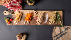 Brochettes de poulet marinés